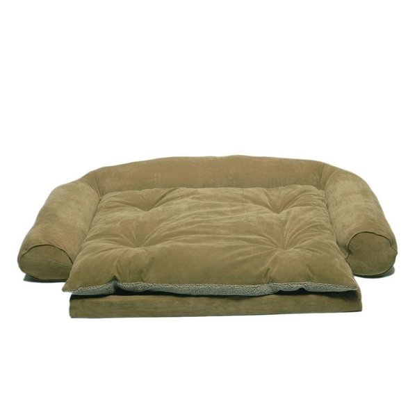 Carolina Pet Ortho Sleeper Comfort Couch with Removable Cushion Sage Medium 015350